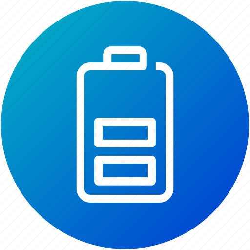 Battery, device, electric, energy, half, power icon - Download on Iconfinder