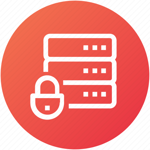 Data, database, device, lock, protection, server icon - Download on Iconfinder