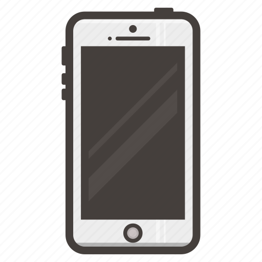 Iphone, mobile, phone, smartphone, white icon - Download on Iconfinder