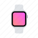 apple, device, flat, smartwatch, watch