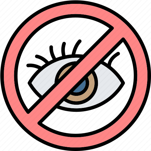 Blindness, blind, eye, forbidden, optical, sightless, viewless icon - Download on Iconfinder