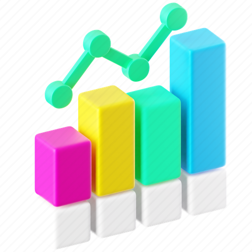 Infographic, diagram, finance, growth, chart, analysis, graph 3D illustration - Download on Iconfinder
