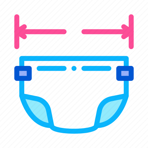 Baby, diaper, drop, multilayer, newborn, size icon - Download on Iconfinder