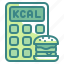 calories, calculator, calculating, diet, kcal 