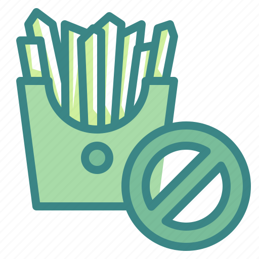 French, fries, prohibition, forbidden, junk, food, unhealthy icon - Download on Iconfinder
