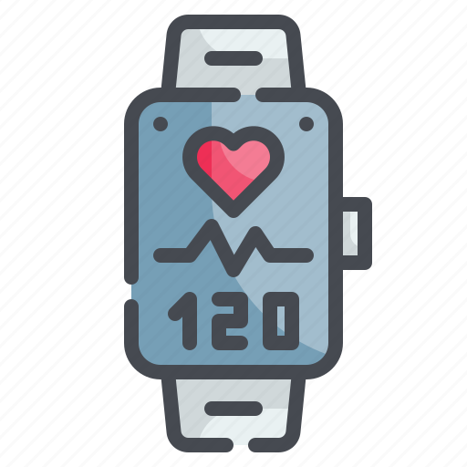 Heart, rate, watch, pulse, electronics, wristwatch icon - Download on Iconfinder