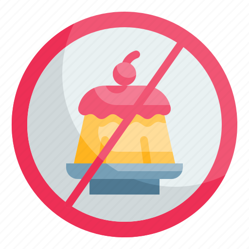 No, dessert, bakery, unhealthy, forbidden icon - Download on Iconfinder