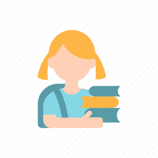 Schoolgirl, education, child, elementary icon - Download on Iconfinder