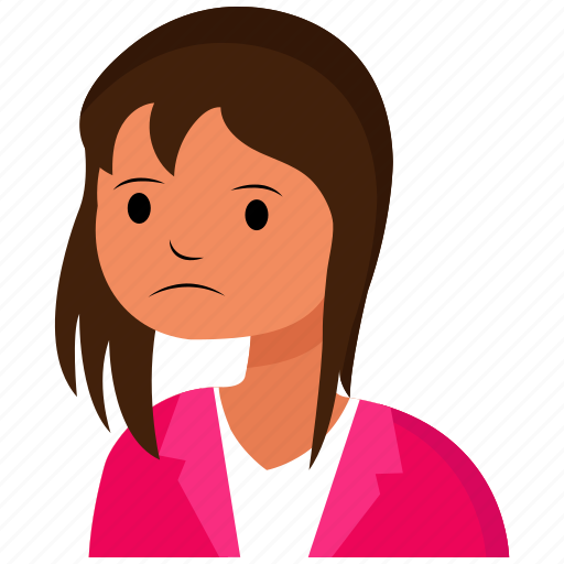 Avatar, face, girl, sad, user, woman icon - Download on Iconfinder