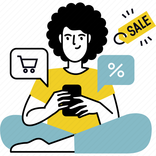 Shopping, sale, e-commerce, mobile, buy, discount, shop illustration - Download on Iconfinder