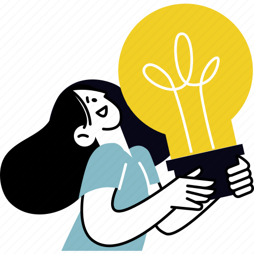 Business, idea, innovation, creative, startup, lightbulb, people illustration - Download on Iconfinder