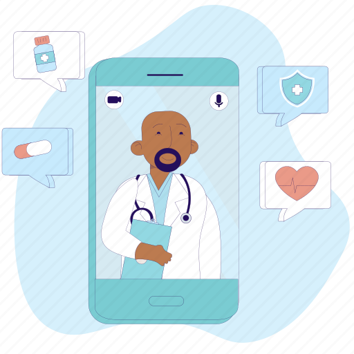 Digitaldoctor, blackmale, doctor, medicine, hospital, nurse, health icon - Download on Iconfinder