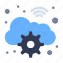 cloud, digital, gear, wifi