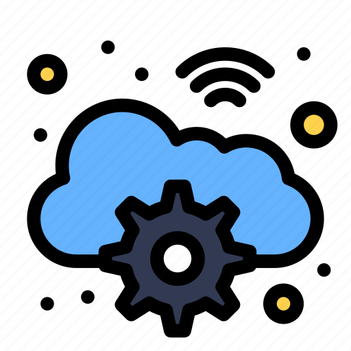 Cloud, digital, gear, wifi icon - Download on Iconfinder