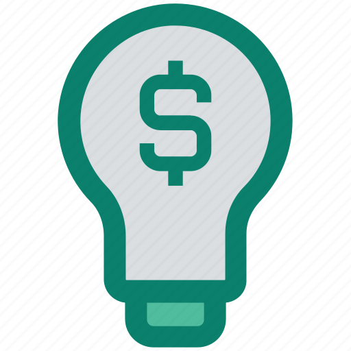 Bulb, creativity, digital marketing, dollar sign, electric bulb, idea icon - Download on Iconfinder