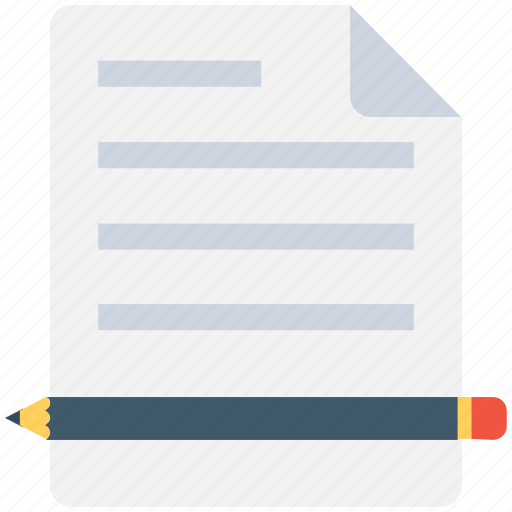Editor, paper, pencil, script writing, writing article icon - Download on Iconfinder