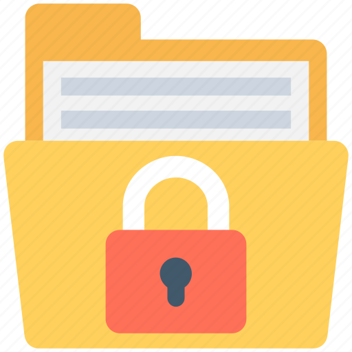 Data safety, folder, folder security, locked folder, protected document icon - Download on Iconfinder