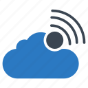 cloud, database, server, signal, wifi