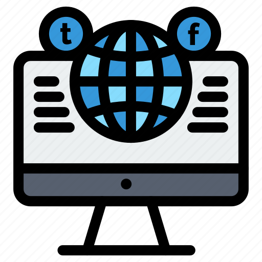 Computer, facebook, globe, media, social, website icon - Download on Iconfinder
