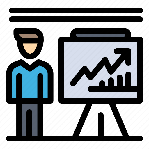 Business, businessman, man, presentation, report icon - Download on Iconfinder