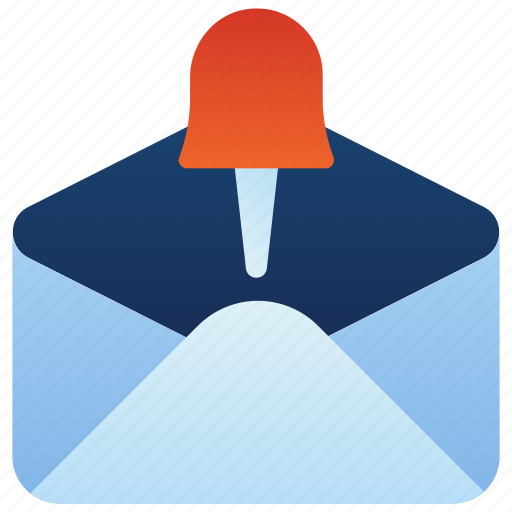 Mail, attachment, attach, email, link, shape, pin icon - Download on Iconfinder