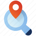 local, seo, location, magnifying, glass, pin, search, internet, navigation, place, gps