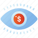 impression, cost, coin, cpm, eye, monetization, money, see
