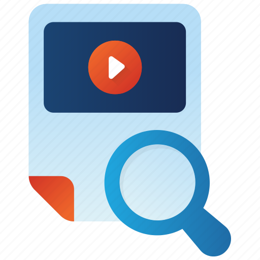 Video, search, file, document, format, paper, audio icon - Download on Iconfinder