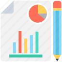bar graph, business report, graph report, pie graph, report