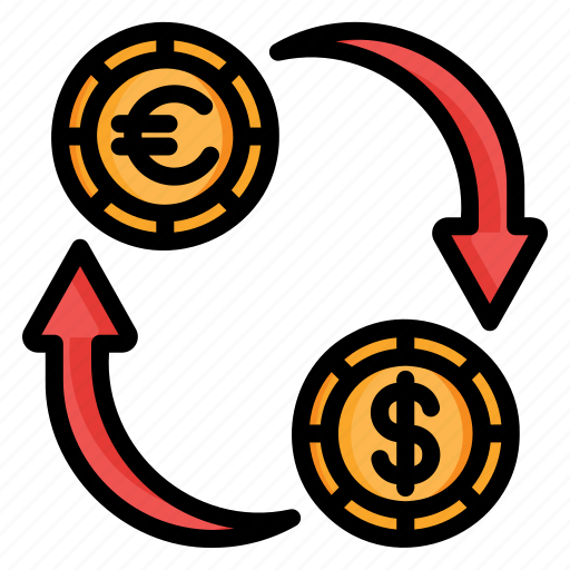Dollar, to, euro, money, marketing, graph, coint icon - Download on Iconfinder