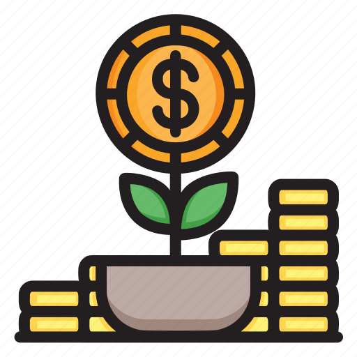 Money, plant, marketing, graph, dollar, coint, gold icon - Download on Iconfinder