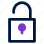 unlock, lock, password, privacy, protection 
