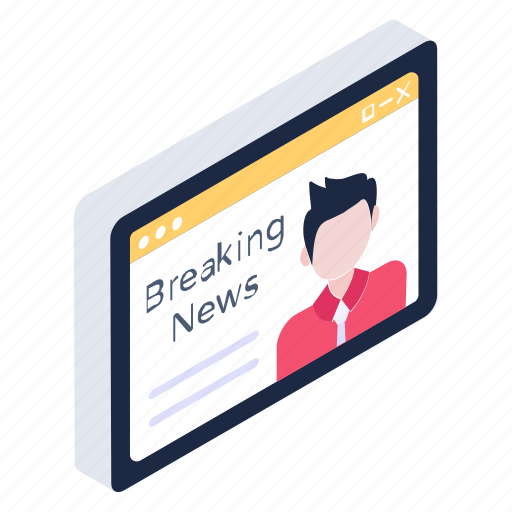 Live news, breaking news, newscaster, news anchor, journalist icon - Download on Iconfinder