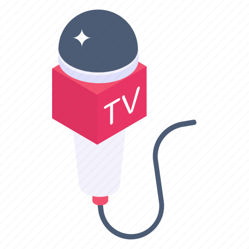 Mic, microphone, wired mic, journalist mic, news mic icon - Download on Iconfinder