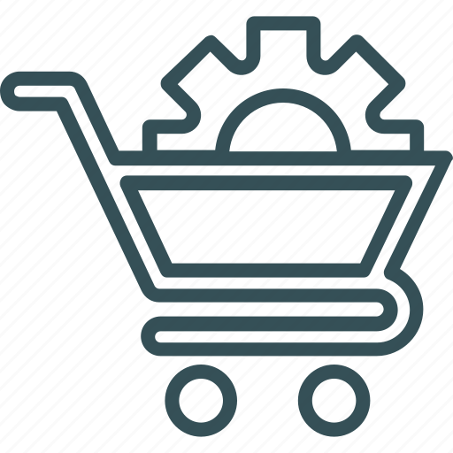 Cart, cog, shoping, trolly cog on trolly icon - Download on Iconfinder