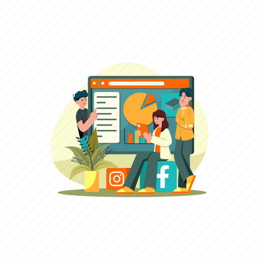 Research, target, keyword, analytics, social media, advertising agency, ad targeting illustration - Download on Iconfinder