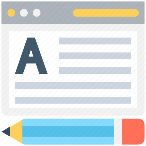 Article, article writing, online article, pencil, text icon - Download on Iconfinder