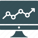 chart, graph, growth, lcd, monitor