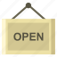 open, sign, signboard, house, home, money 