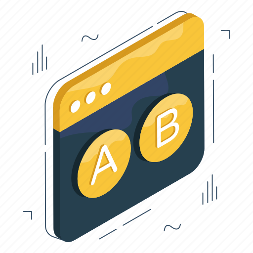 A/b test, comparison test, split testing, bucket testing, ui icon - Download on Iconfinder