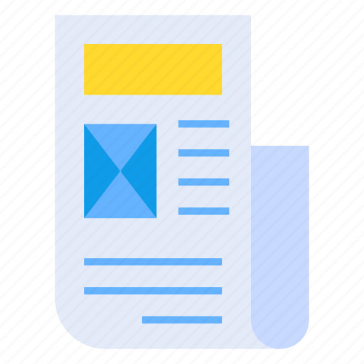 Newspaper, ad, news, report, text icon - Download on Iconfinder
