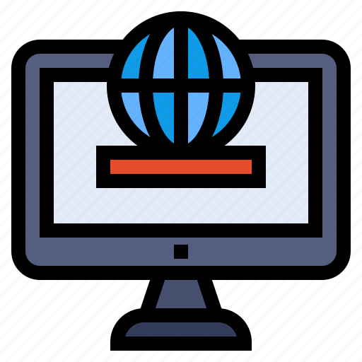 Internet, monitor, browser, globe, ethernet icon - Download on Iconfinder