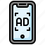ads, advertising, smartphone, marketing, announcer 