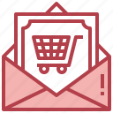 order, shopping, online, email, envelope, cart