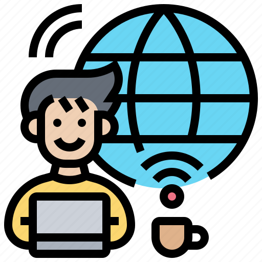 Connection, freelance, global, internet, working icon - Download on Iconfinder