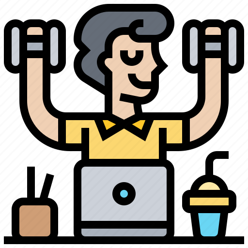 Businessman, exercise, healthcare, strong, working icon - Download on Iconfinder