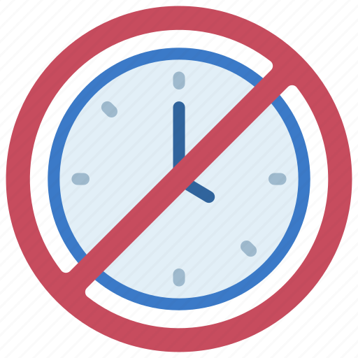 No, clock, timer, time, freedom icon - Download on Iconfinder