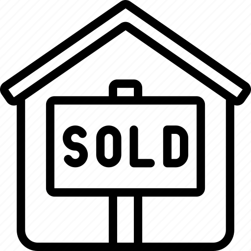 Sell, home, sold, sign, house icon - Download on Iconfinder