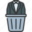 bin, work, uniform, trash, clothing, suit 