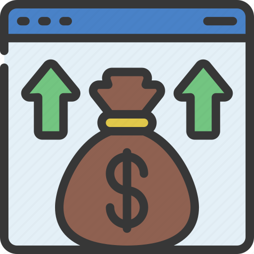 Increased, online, income, profits, money icon - Download on Iconfinder